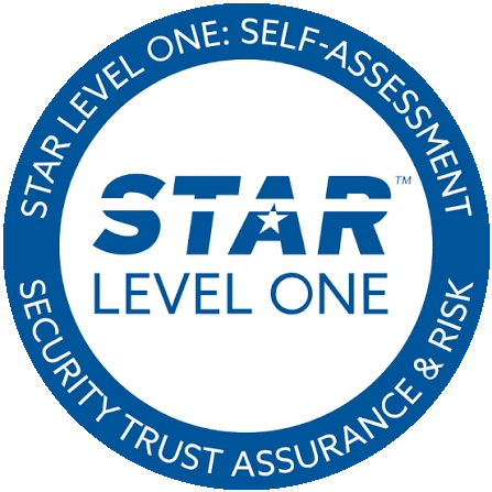 CSA STAR Level One Self-Assessment badge