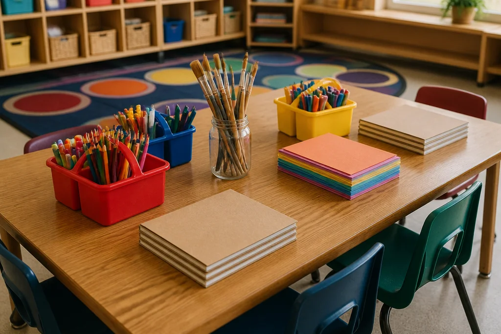 A small classroom group learning together