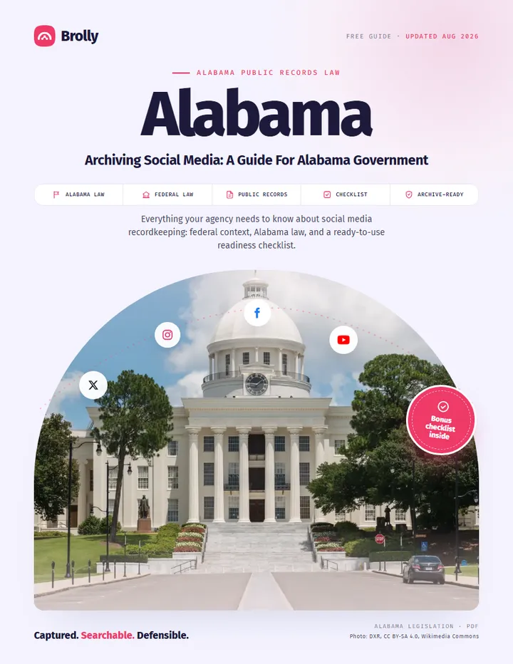 Alabama — Archiving Social Media: A Guide For Government