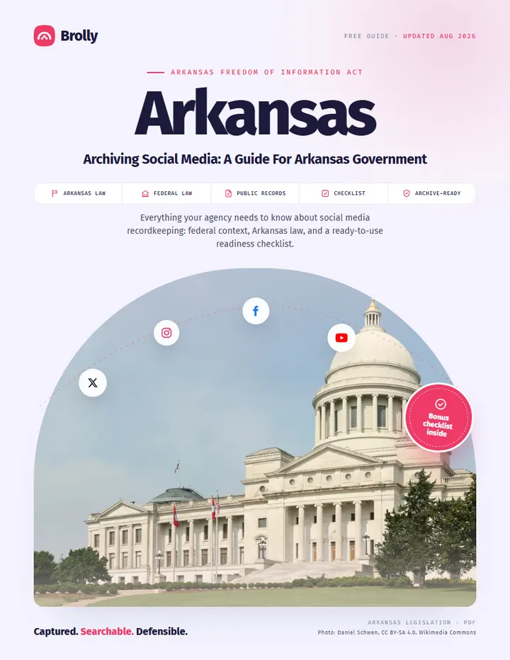 Arkansas — Archiving Social Media: A Guide For Government