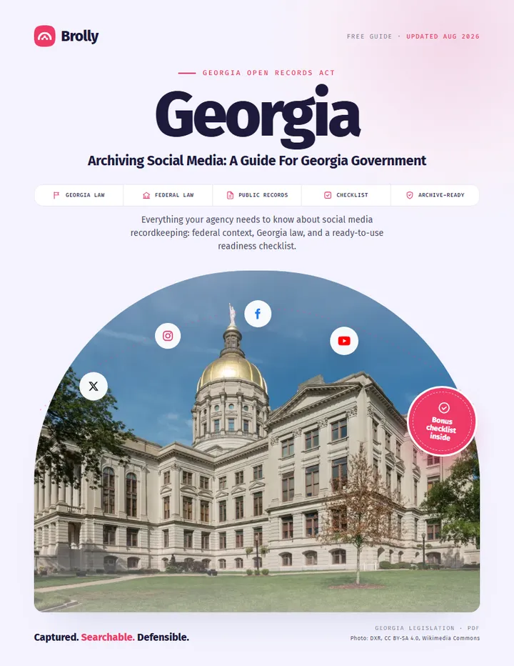 Georgia — Archiving Social Media: A Guide For Government