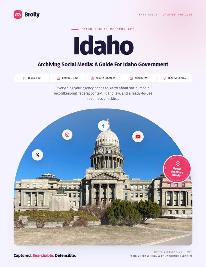 Idaho — Archiving Social Media: A Guide For Government