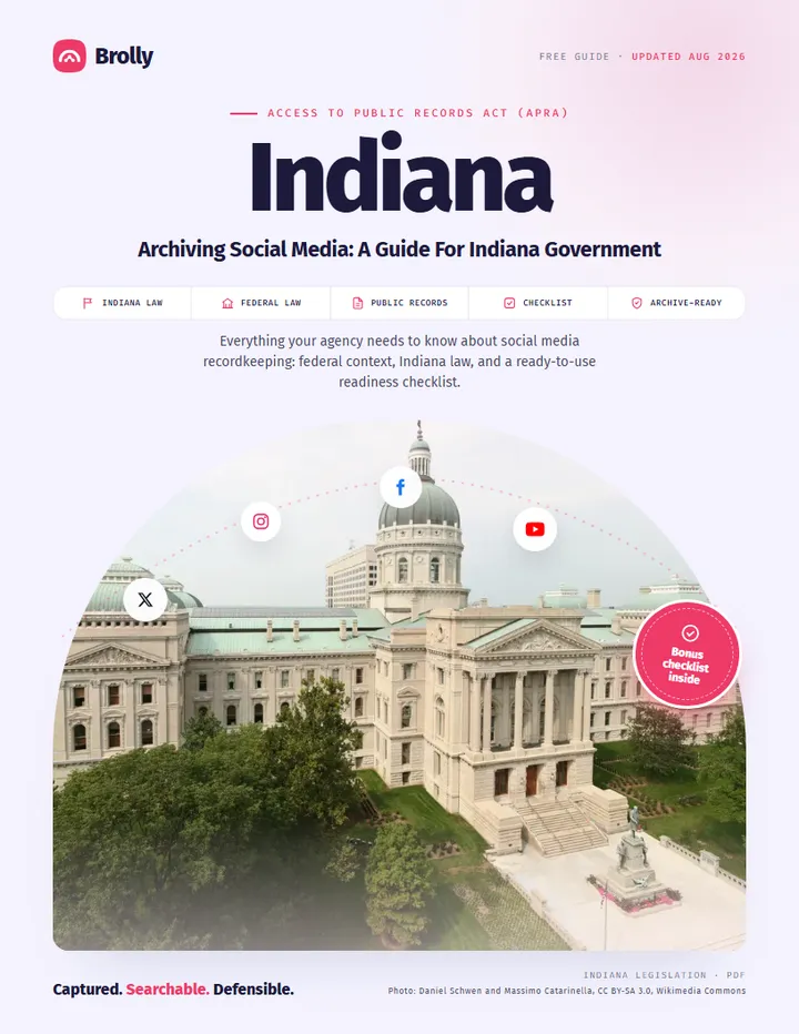 Indiana — Archiving Social Media: A Guide For Government