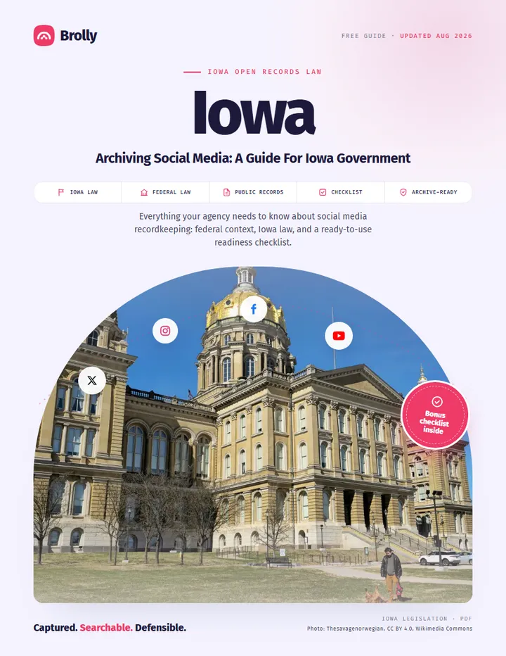 Iowa — Archiving Social Media: A Guide For Government