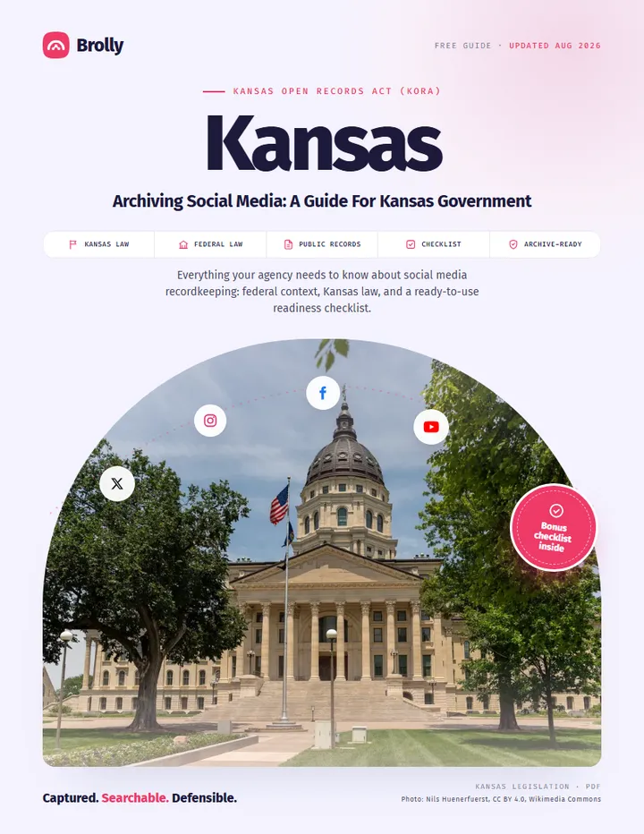 Kansas — Archiving Social Media: A Guide For Government