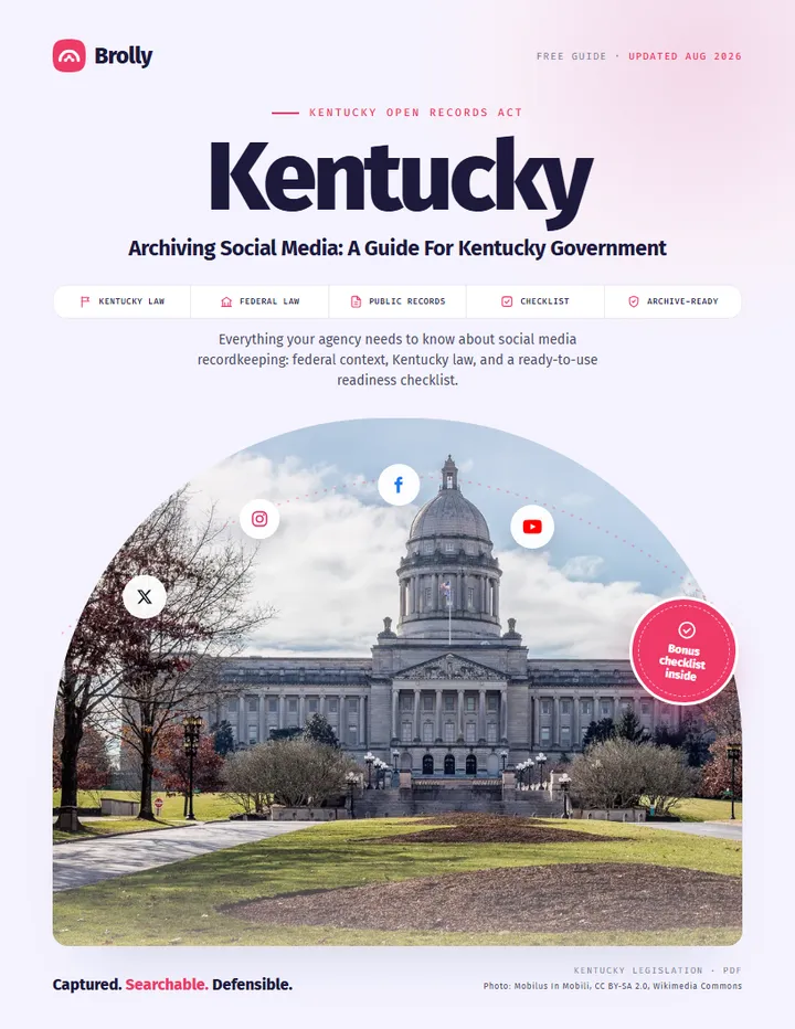 Kentucky — Archiving Social Media: A Guide For Government