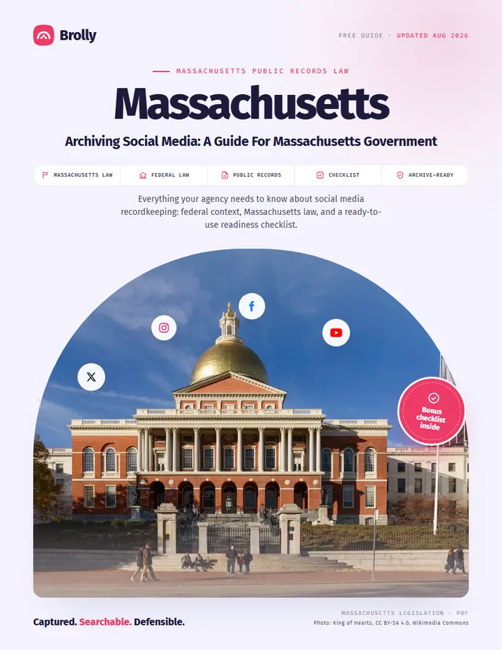 Massachusetts — Archiving Social Media: A Guide For Government