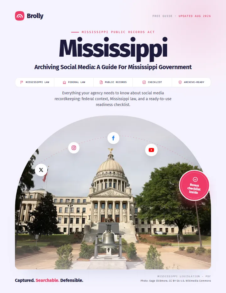 Mississippi — Archiving Social Media: A Guide For Government