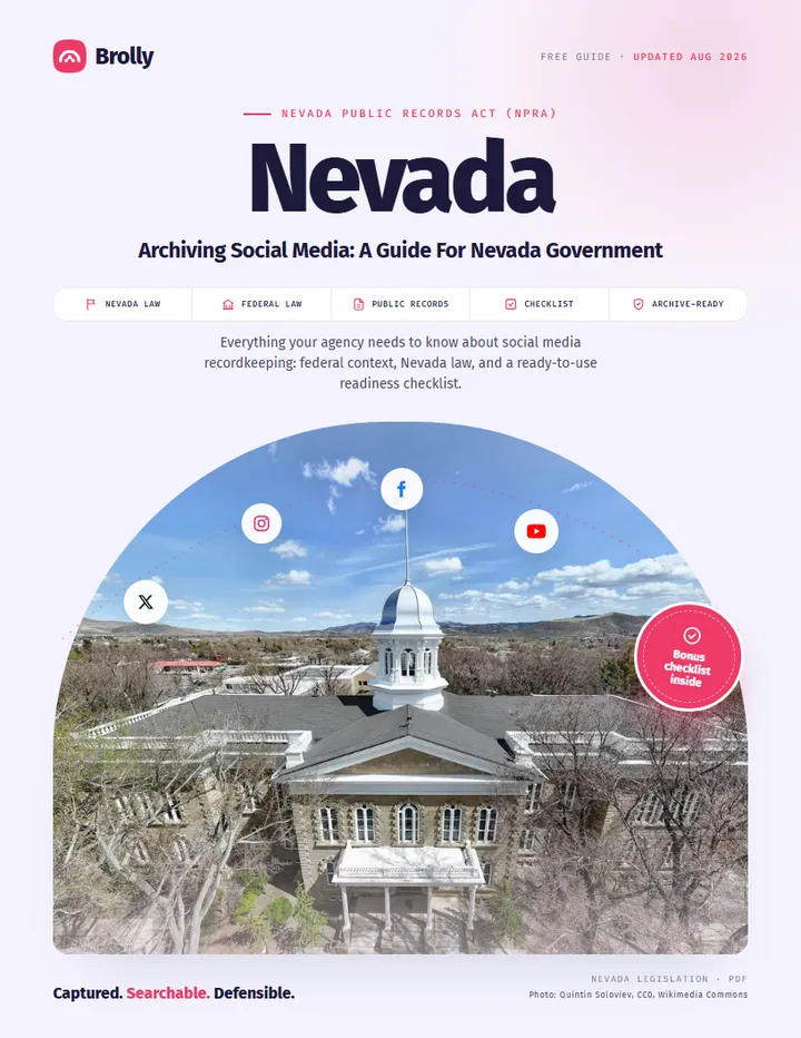 Nevada — Archiving Social Media: A Guide For Government