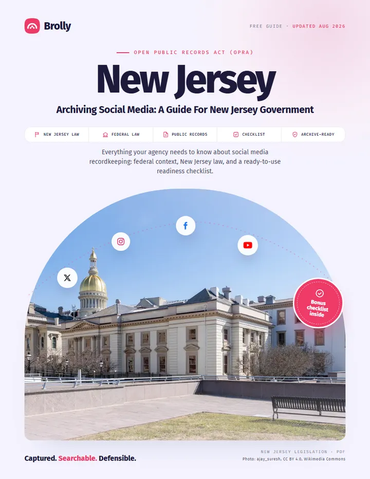 New Jersey — Archiving Social Media: A Guide For Government