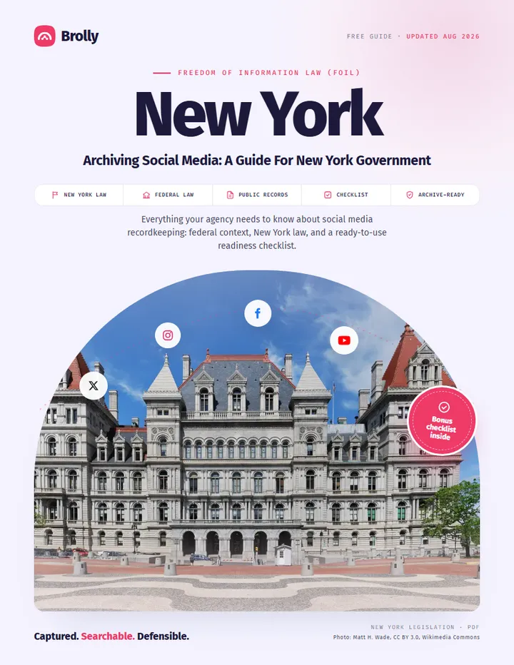 New York — Archiving Social Media: A Guide For Government