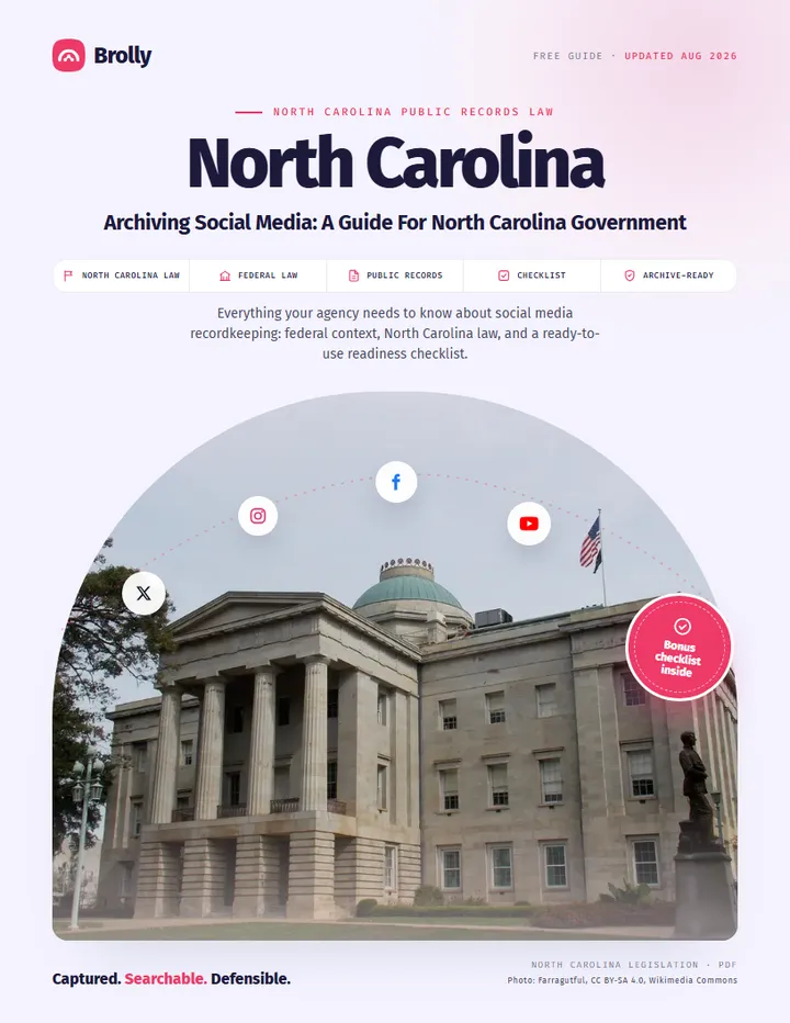 North Carolina — Archiving Social Media: A Guide For Government