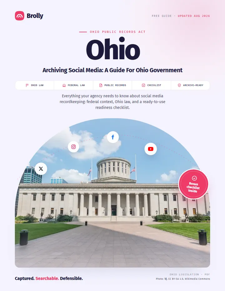 Ohio — Archiving Social Media: A Guide For Government