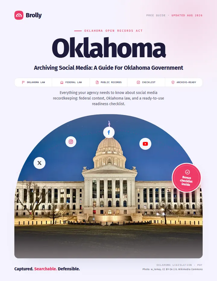 Oklahoma — Archiving Social Media: A Guide For Government