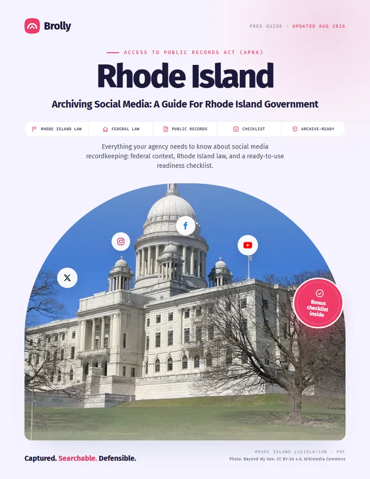 Rhode Island — Archiving Social Media: A Guide For Government