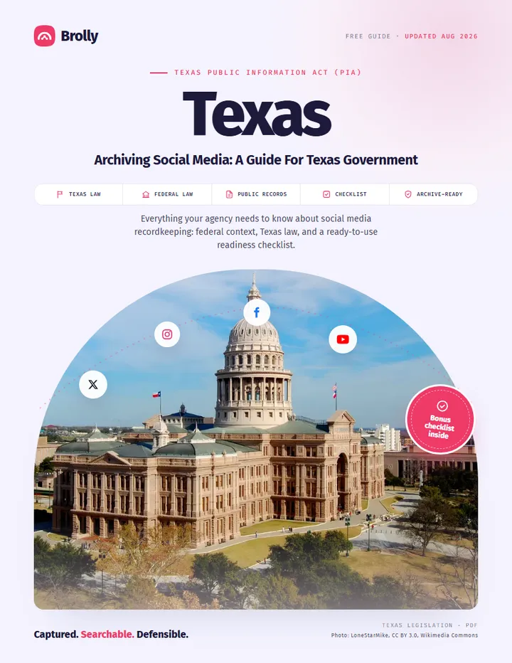 Texas — Archiving Social Media: A Guide For Government