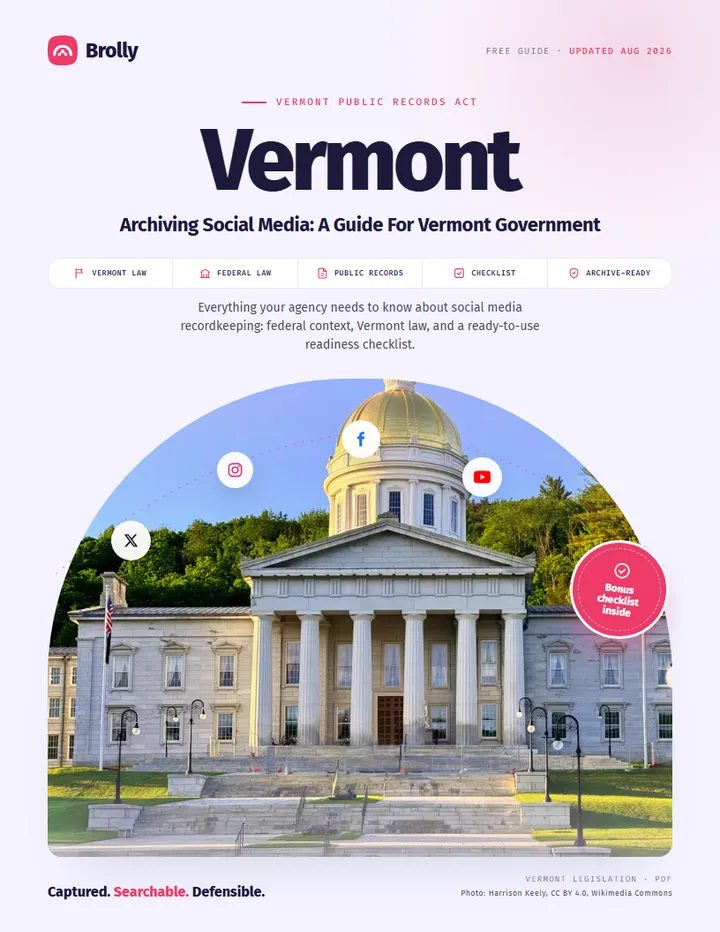 Vermont — Archiving Social Media: A Guide For Government