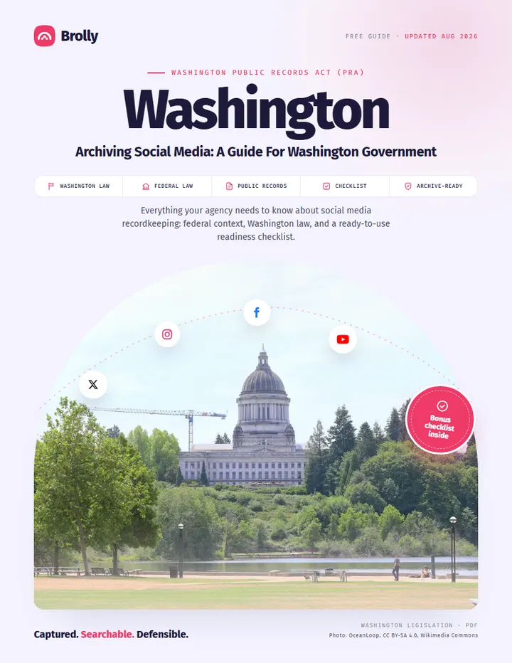 Washington — Archiving Social Media: A Guide For Government