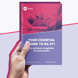 hand holding ebook about RG 271 compliance for social media